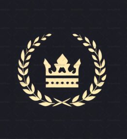 Krone und Lorbeerkranz